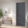Aria Panel Solid Wood Internal Door UK Made  DD0124P - Stormy Grey Premium Primed - Urban Lite® Bespoke Sizes