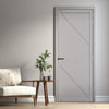 Aria Panel Solid Wood Internal Door UK Made  DD0124P - Mist Grey Premium Primed - Urban Lite® Bespoke Sizes