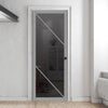 Aria Solid Wood Internal Door UK Made DD0124T Tinted Glass - 7 Colour Options Premium Primed - Urban Lite® Bespoke Sizes