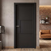 Tribeca 3 Panel Black Painted Internal Door - Prefinished