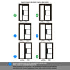 ThruEasi Black Room Divider - Tribeca 3 Pane Clear Glass Prefinished Door with Full Glass Side