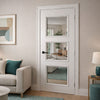 Trinity White Primed Internal Door - Clear Bevelled Glass
