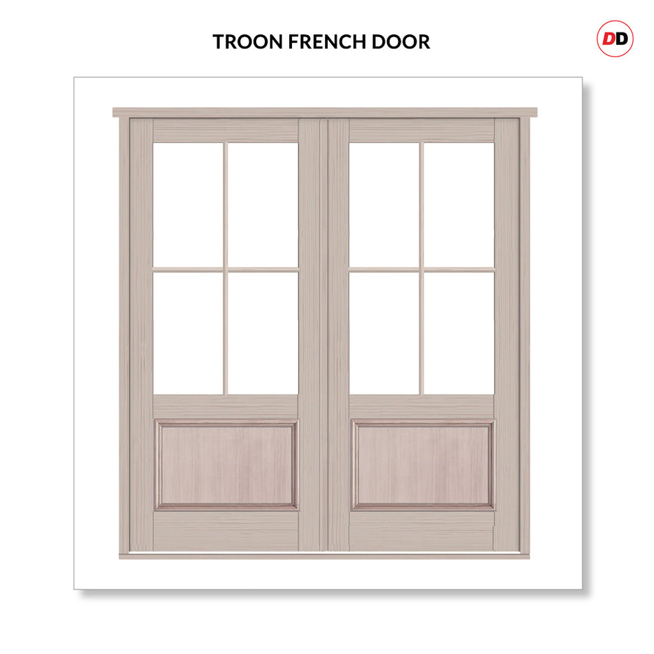Made to Measure External Troon Heritage French Doors - 57mm Thick, Six Colour Options - Double Glazing