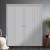 Tula Panel Solid Wood Internal Door Pair UK Made DD0104P - Mist Grey Premium Primed - Urban Lite® Bespoke Sizes