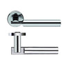Turin Door Lever Bathroom Handle Pack - 3 Square Hinges - Polished Chrome Finish