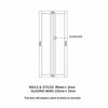 Rails, stiles and glazing bars sizes diagram