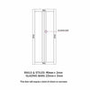 Rails, stiles and glazing bars sizes diagram