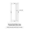 Bella Solid Wood Internal Door Pair UK Made DD0103T Tinted Glass - Mist Grey Premium Primed - Urban Lite® Bespoke Sizes