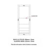 Chord Solid Wood Internal Door Pair UK Made DD0110C Clear Glass - Mist Grey Premium Primed - Urban Lite® Bespoke Sizes