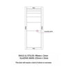 Revella Solid Wood Internal Door Pair UK Made DD0111T Tinted Glass - Mist Grey Premium Primed - Urban Lite® Bespoke Sizes