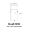 Revella Solid Wood Internal Door Pair UK Made DD0111T Tinted Glass - Stormy Grey Premium Primed - Urban Lite® Bespoke Sizes