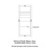 Amoo Solid Wood Internal Door Pair UK Made DD0112T Tinted Glass - Stormy Grey Premium Primed - Urban Lite® Bespoke Sizes