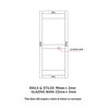 Ebida Solid Wood Internal Door Pair UK Made DD0113F Frosted Glass - Mist Grey Premium Primed - Urban Lite® Bespoke Sizes