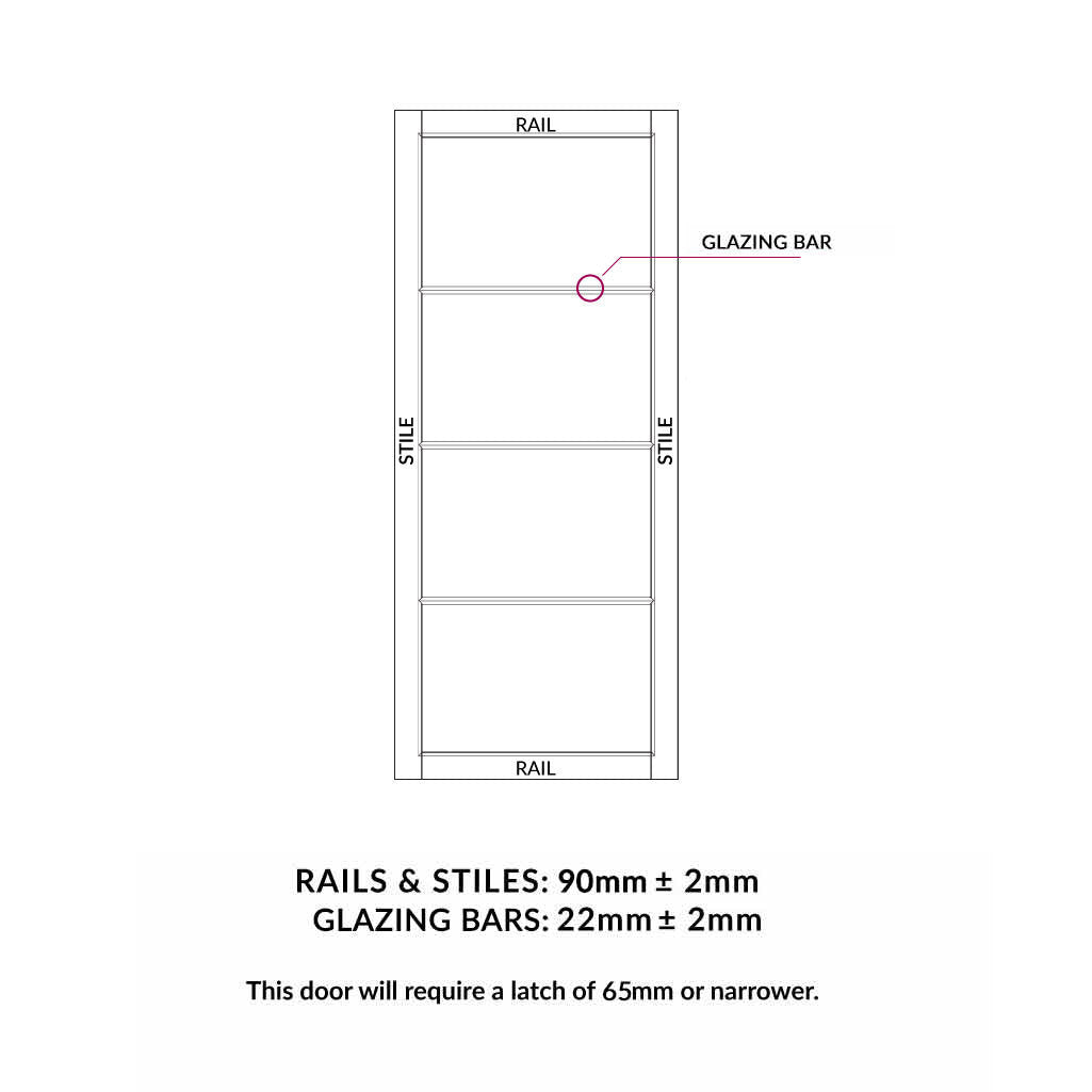 Florence Panel Solid Wood Internal Door Pair UK Made DD0114P - Stormy ...