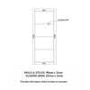 Firena Solid Wood Internal Door Pair UK Made DD0114C Clear Glass - Shadow Black Premium Primed - Urban Lite® Bespoke Sizes