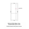 Lerens Solid Wood Internal Door Pair UK Made DD0117C Clear Glass - Mist Grey Premium Primed - Urban Lite® Bespoke Sizes