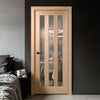 Utah 3 Pane Oak Internal Door - Clear Glass - Prefinished