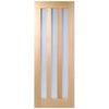 Bespoke Thruslide Surface Utah Oak Door - Frosted Glass - Sliding Door and Track Kit - Prefinished