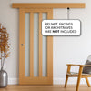 Bespoke Thruslide Surface Utah Oak Door - Frosted Glass - Sliding Door and Track Kit - Prefinished