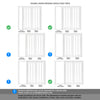 ThruEasi White Room Divider - Utah 3 Pane Clear Glass Primed Door Pair with Full Glass Side