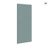 Top Mounted Black Sliding Track & Solid Wood Double Doors - V-Line® Grooved Flush Doors V031 - Premium Primed - Six Colour Options