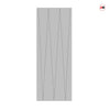 Top Mounted Black Sliding Track & Solid Wood Double Doors - V-Line® Grooved Flush Doors V034 - Premium Primed - Six Colour Options