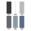 Top Mounted Black Sliding Track & Solid Wood Door - V-Line® Grooved Flush Door V021 - Premium Primed - Six Colour Options