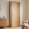 Valdor - Shaker 4 Panel Oak Internal Door - Unfinished