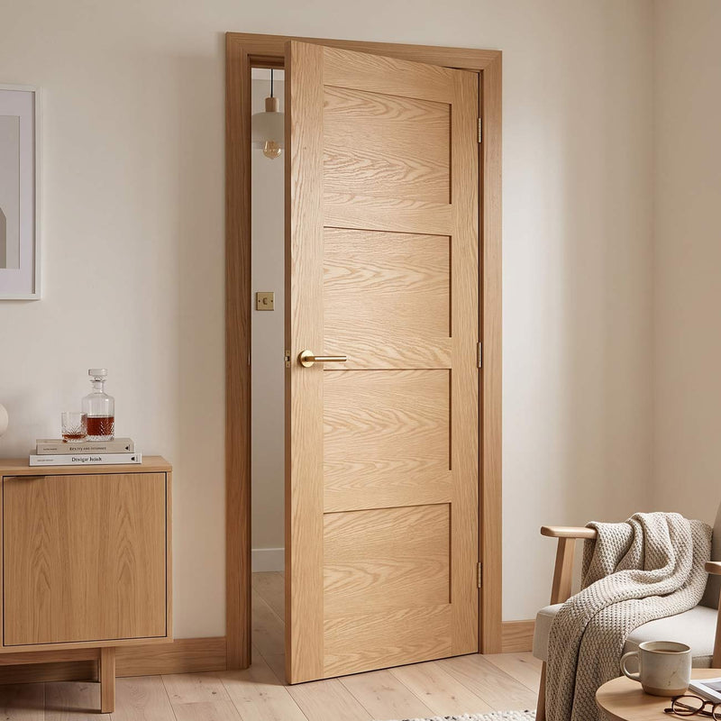 Valdor - Shaker 4 Panel Oak Internal Door - Unfinished