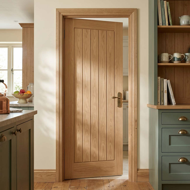 Valdor - Cheshire Prefinished Oak Fire Internal Door - 1/2 Hour Fire Rated