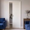 Value Single Evokit Pocket Door - Cottage Style Internal - White Primed