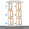 OakRoom Divider - Vancouver 1 Pane Clear Glass Prefinished Door with Full Glass Side