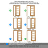 OakRoom Divider - Vancouver 4 Pane Prefinished Door with Full Glass Side