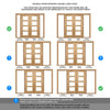 OakRoom Divider - Vancouver 4 Pane Clear Glass Prefinished Door Pair with Full Glass Sides