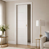 Vancouver Flush Single Evokit Pocket Door - White Primed