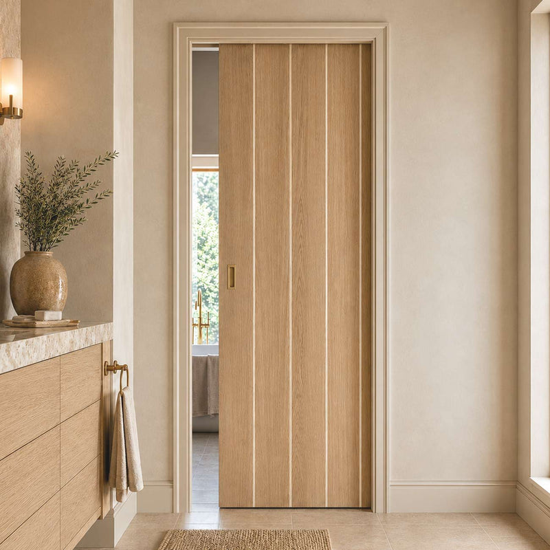 Wexford Oak Flush Single Evokit Pocket Door