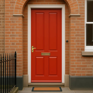 Image: Colonial Exterior 4 Panel Hardwood Front Door - Colour Options