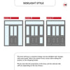 Exterior Colonial 2L 2P Front Door with Two Sidelights & Transom - Customisable: Size, Colour, Glass and Sidelight Options