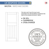 UK Made to Measure - Wilton 1930'  Interior Door - Clear Reeded  Glass - Premium Primed - 7 Colour Options