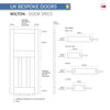 UK Made to Measure - Wilton 1930' Interior Door - Tinted Glass - Premium Primed - 7 Colour Options