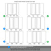 ThruEasi White Room Divider - Worcester Clear Glass Primed Door Pair with Full Glass Sides