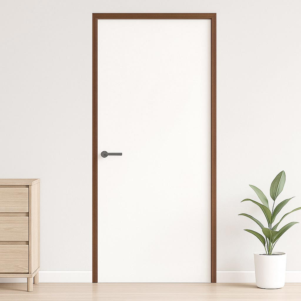 Prefinished Fire Door Lining Set in Walnut