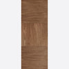 Premium Single Sliding Door & Wall Track - Tres Walnut Flush Door - Prefinished