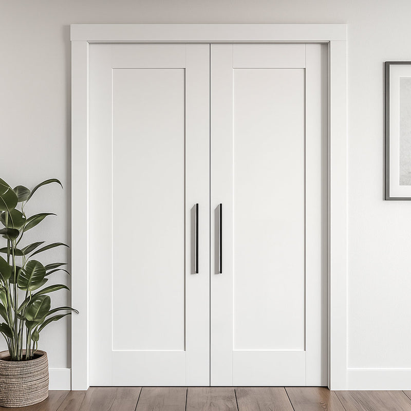 Denver White Primed Shaker Internal Door Pair