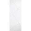 Top Mounted Stainless Steel Sliding Track & Door - Dover Flush Door - White Primed