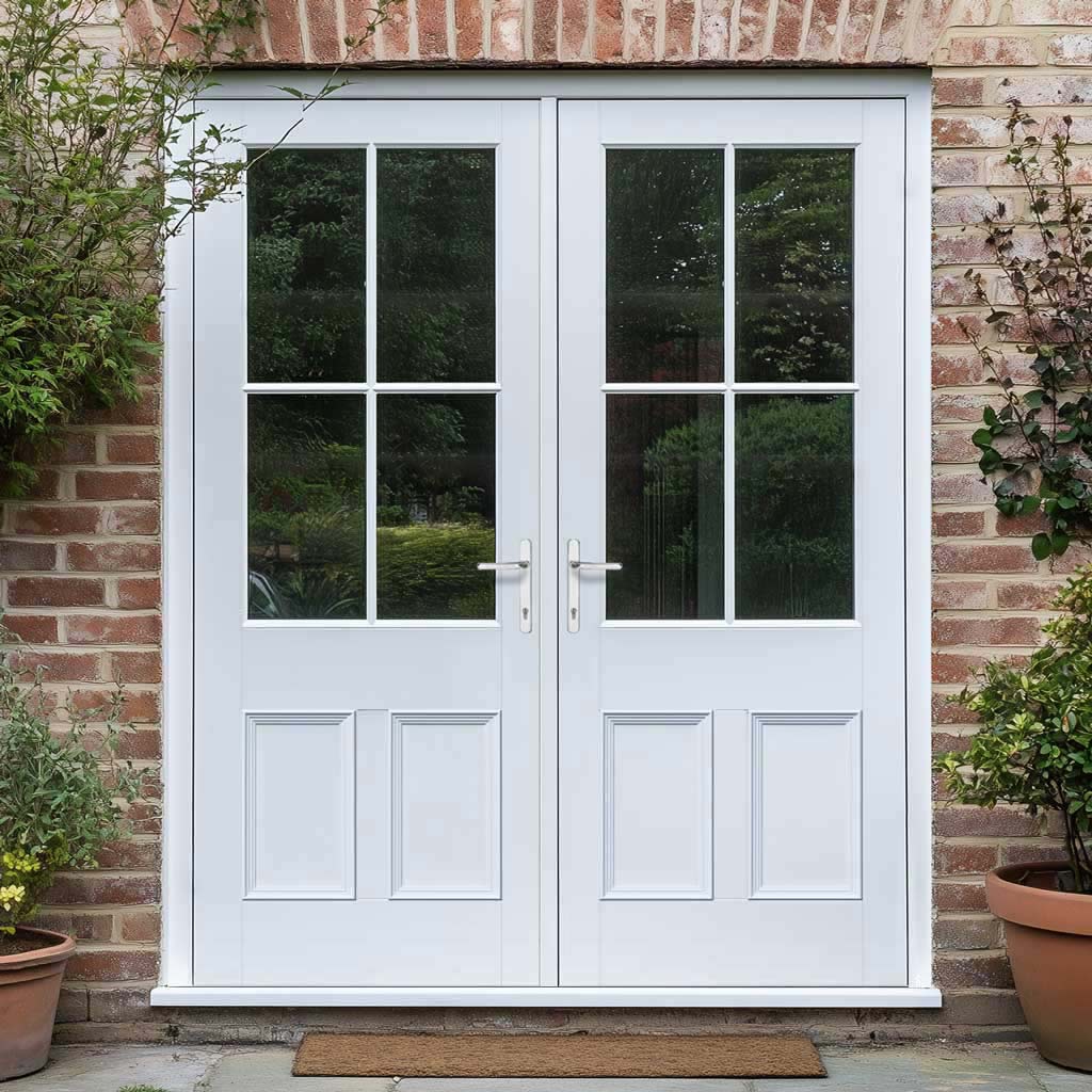 white French door