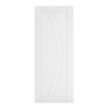 Top Mounted Black Sliding Track & Door - Ravello White Primed Flush Door