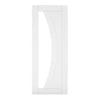 Top Mounted Sliding Track & Door - Ravello White Primed Door - Clear Glass