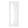 Top Mounted Sliding Track & Door - Ravello White Primed Door - Clear Glass