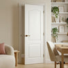 White Fire Internal Door, Textured Classical 2 Panel Internal Door - 1/2 Hour Rated - White Primed
